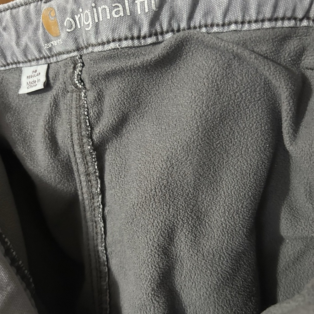 Carhartt Pants Womens 14 Fleece Lined Carpenter Original Fit Canvas Bleached - Picture 12 of 12